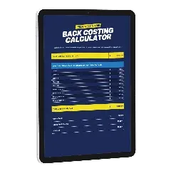 Back Costing Template