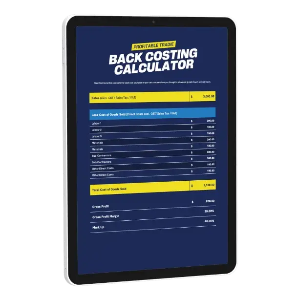 Back Costing image