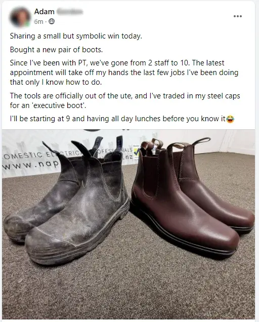 Screenshot: Adam's win post